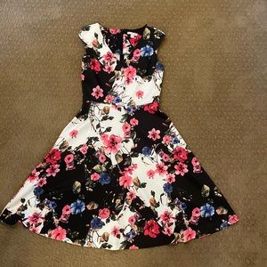 Floral A line dress size M
